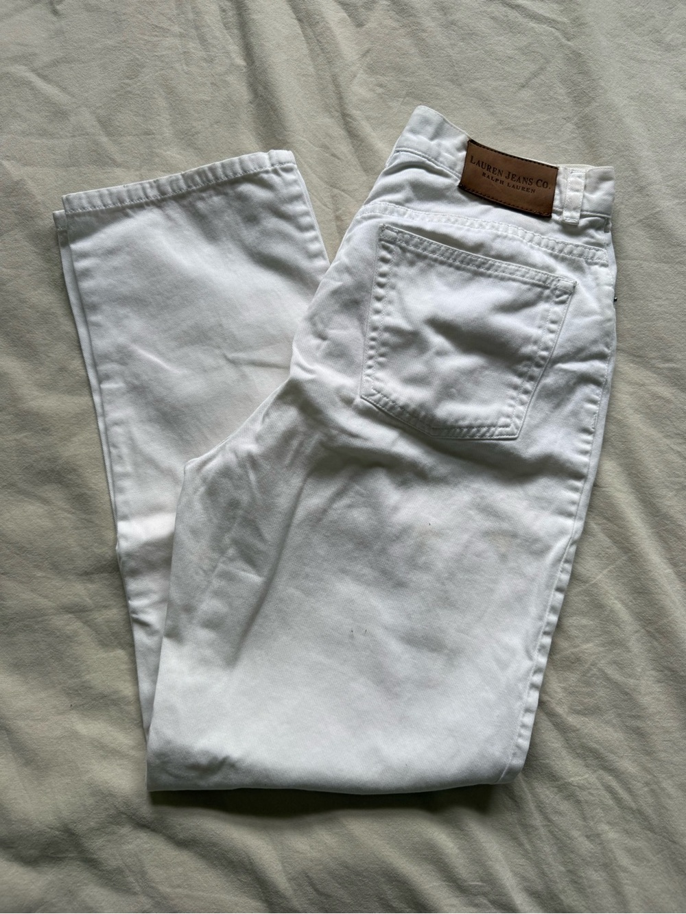 Ralph Lauren White Slim Straight Women Jeans